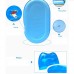 Bathtubs Freestanding LI HAO Shop Simple Household Inflatable Folding Tub Adult Thicker Tub (Clear Blue) (Size : Large) - B07H7J6C1N